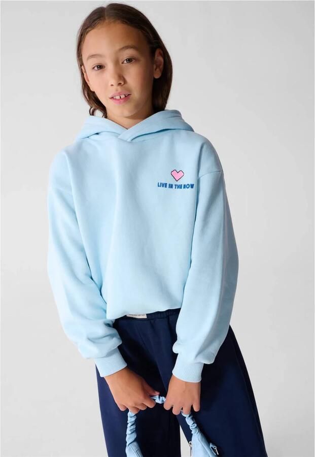 Shoeby sweater met backprint lichtblauw