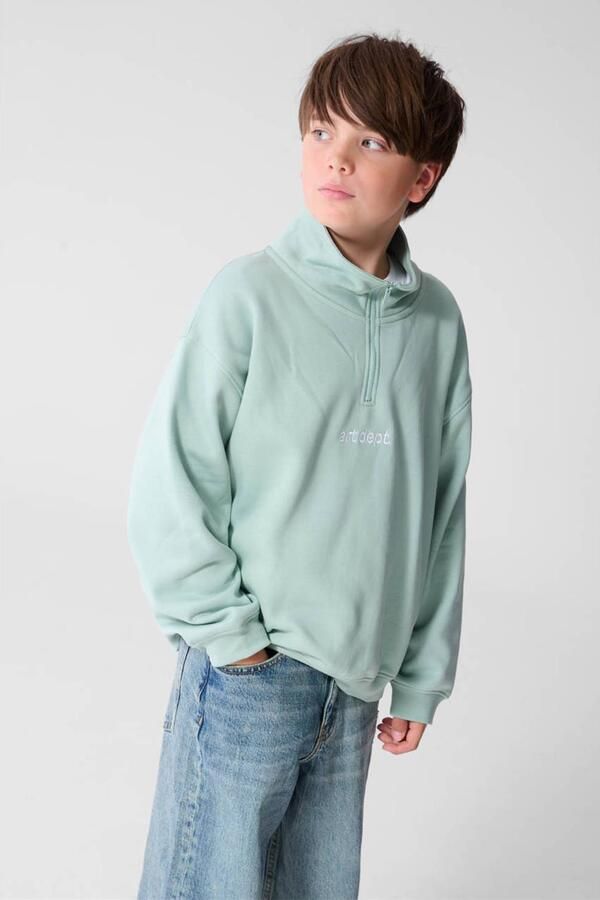 Shoeby sweater met backprint lichtblauw
