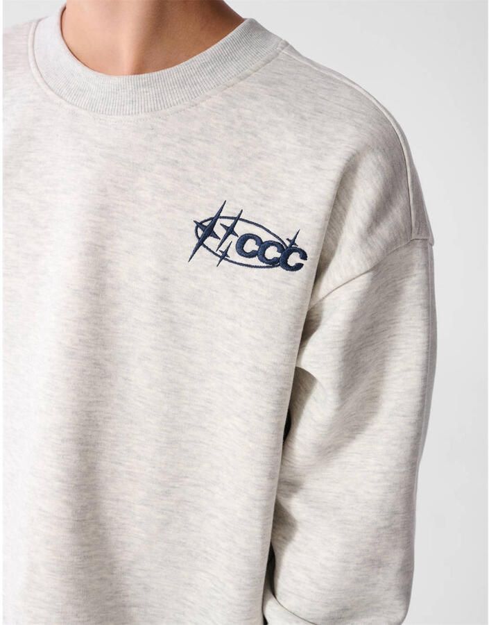 Shoeby sweater met backprint lichtgrijs - Foto 2