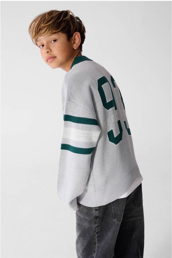 Shoeby sweater met backprint lichtgrijs - Foto 3