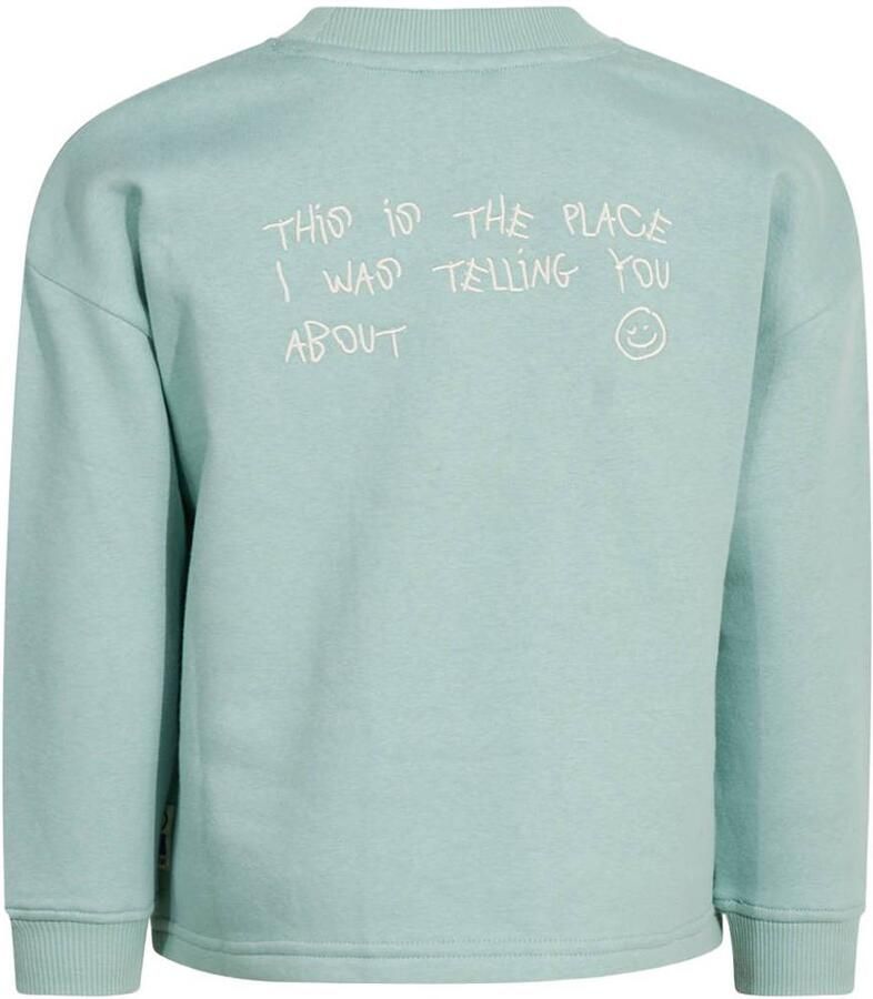 Shoeby sweater met backprint mintgroen