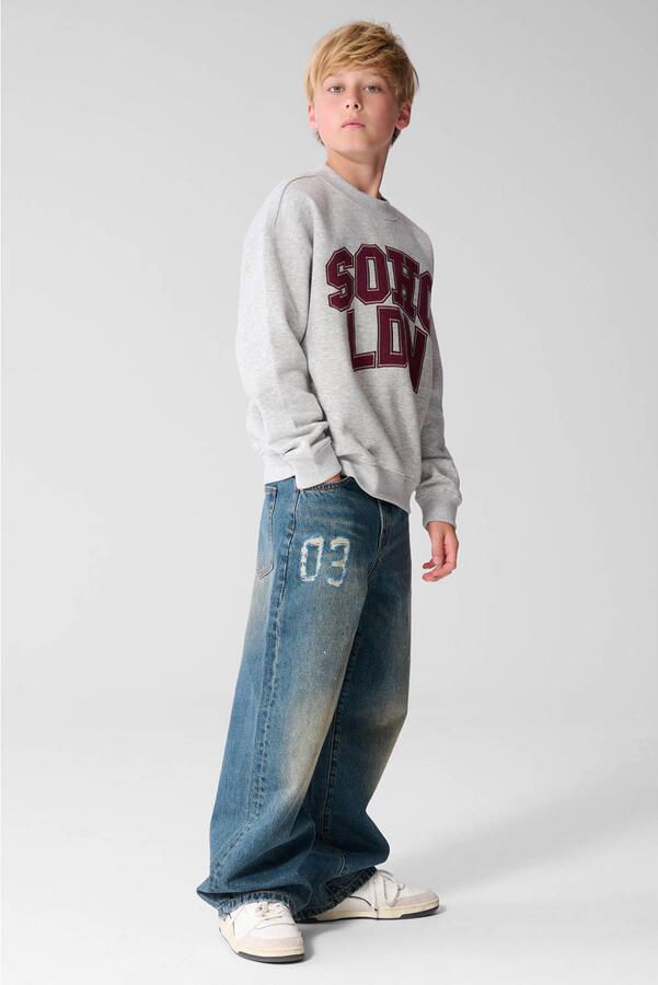 Shoeby sweater met tekst lichtgrijs - Foto 2