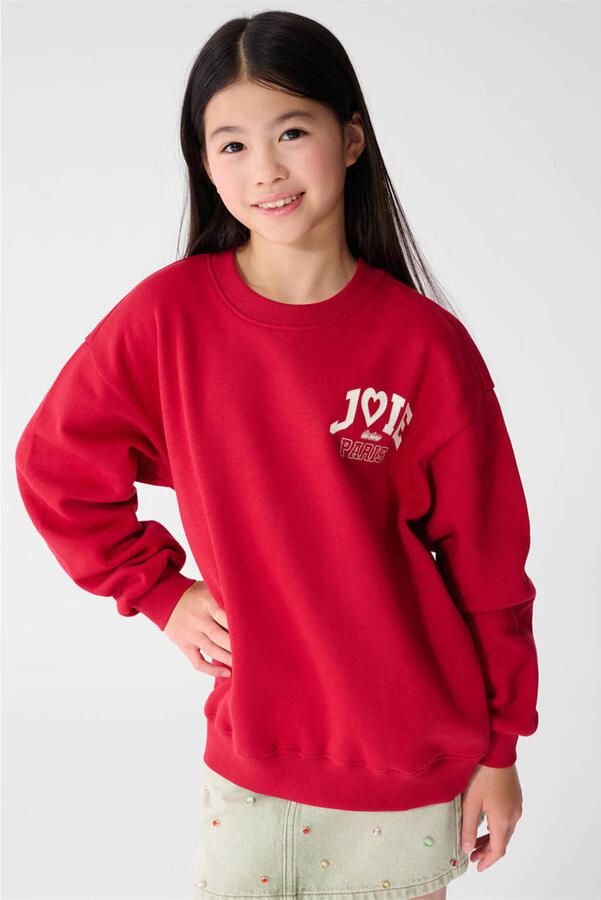 Shoeby sweater met tekst rood