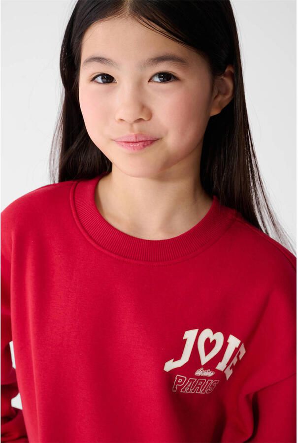Shoeby sweater met tekst rood - Foto 3