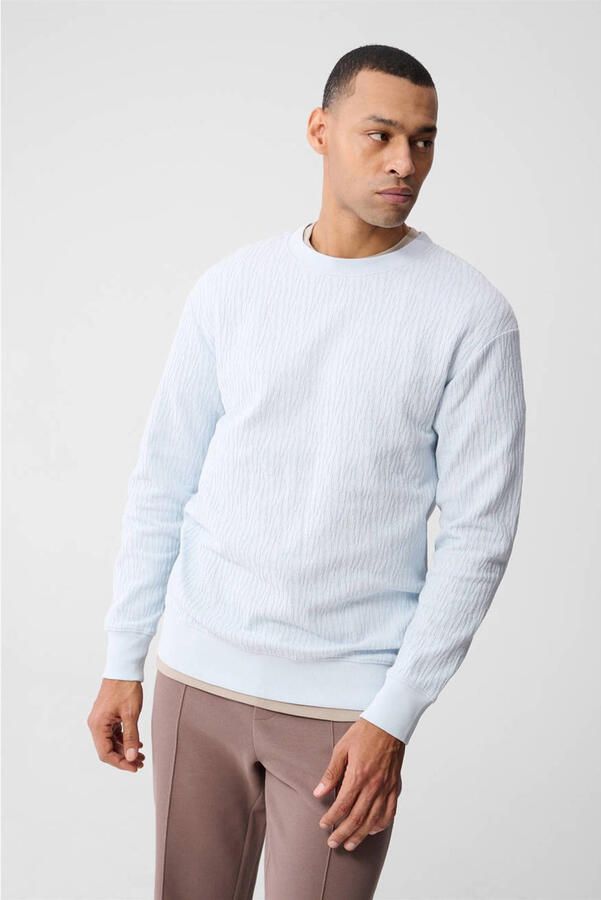 Shoeby sweater met textuur blauw