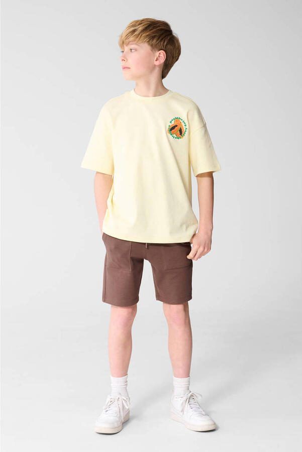 Shoeby sweatshort donkerbruin - Foto 3