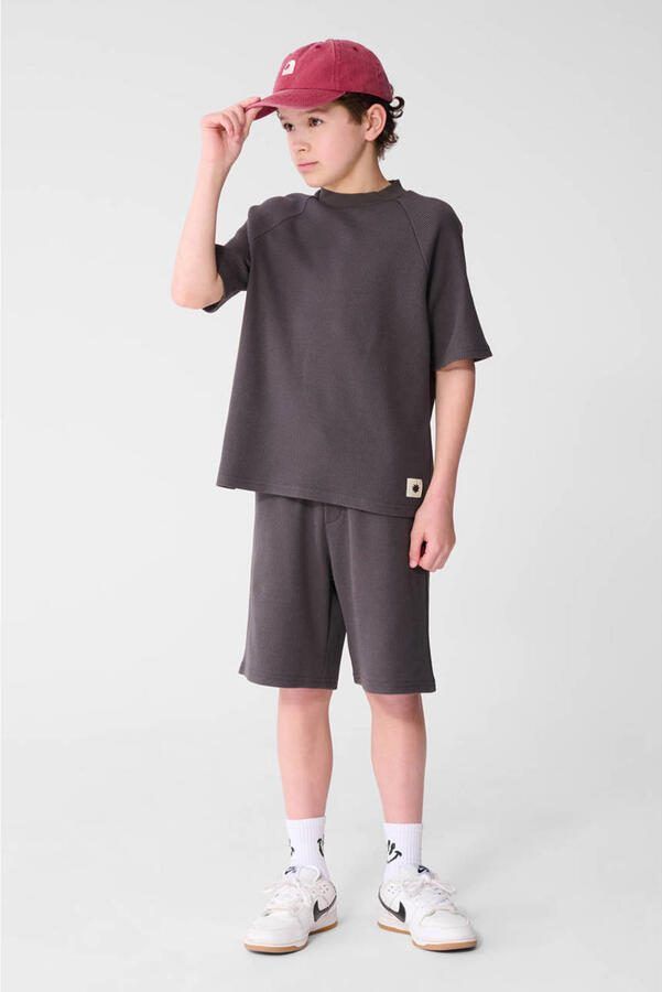 Shoeby T-shirt antraciet met textuur
