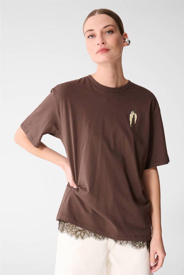 Shoeby T-shirt bruin - Foto 3