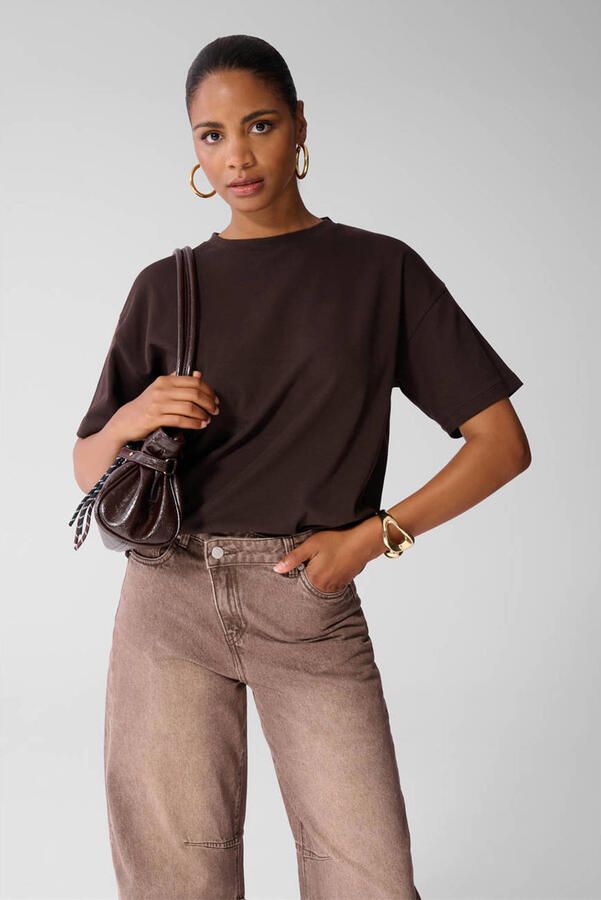Shoeby T-shirt donkerbruin