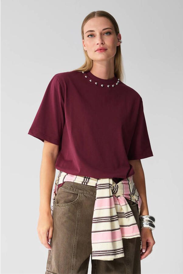 Shoeby T-shirt donkerrood