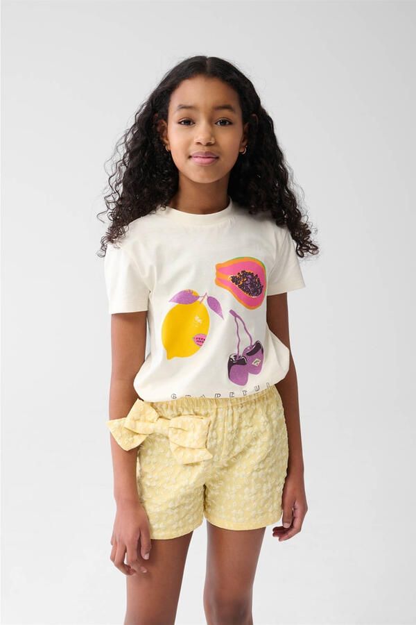 Shoeby T-shirt ecru met glitter