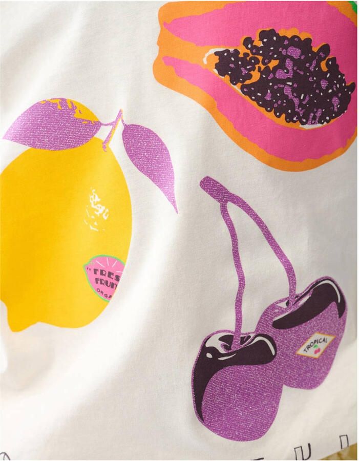 Shoeby T-shirt ecru met glitter - Foto 2