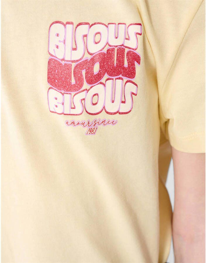 Shoeby T-shirt lichtgeel met glitter - Foto 2