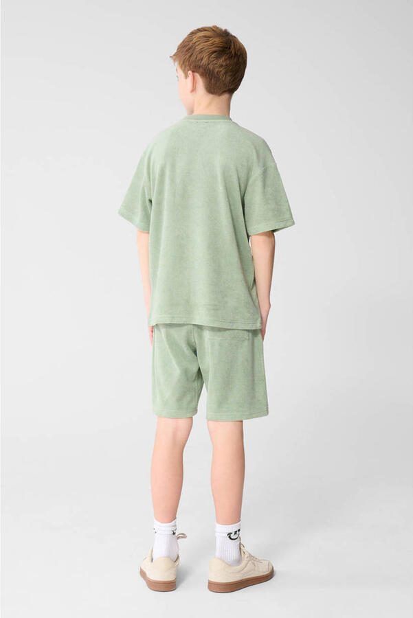 Shoeby T-shirt lichtgroen met textuur - Foto 2