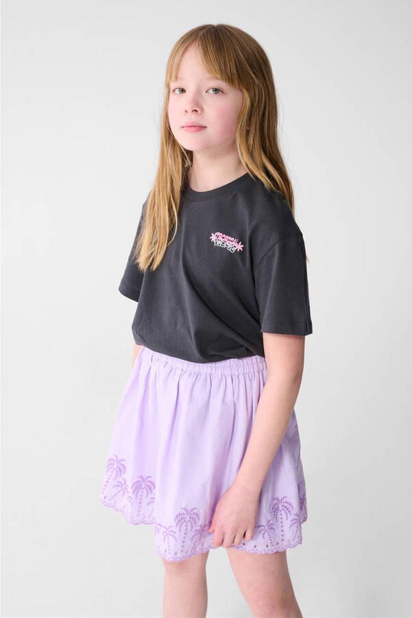 Shoeby T-shirt met backprint antraciet