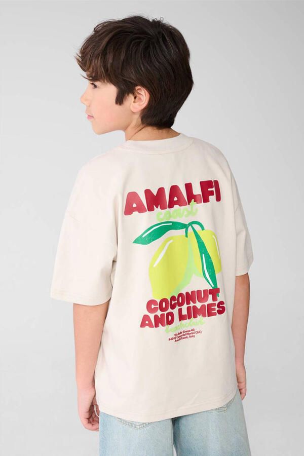 Shoeby T-shirt met backprint beige - Foto 3