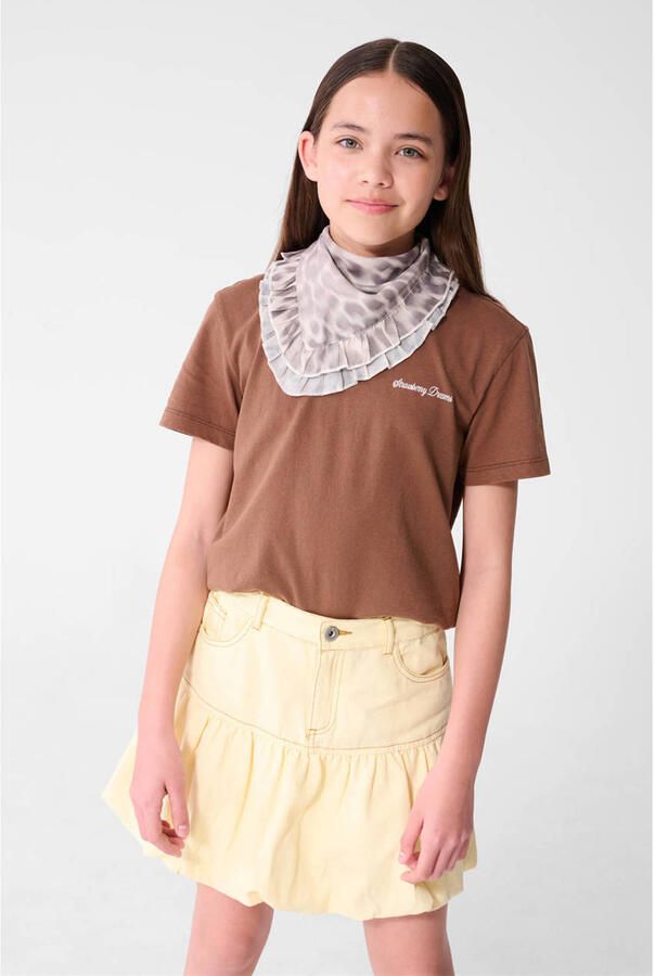 Shoeby T-shirt met backprint bruin