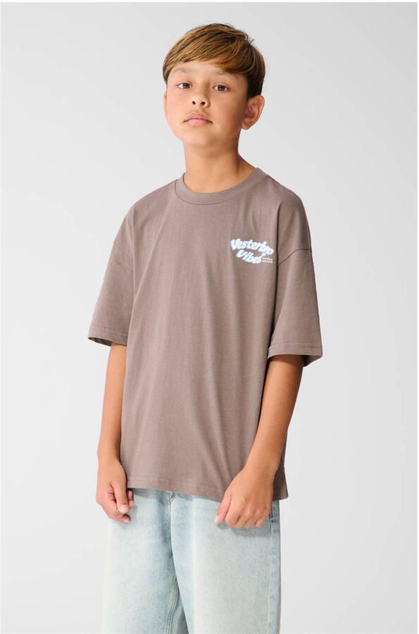 Shoeby T-shirt met backprint bruin