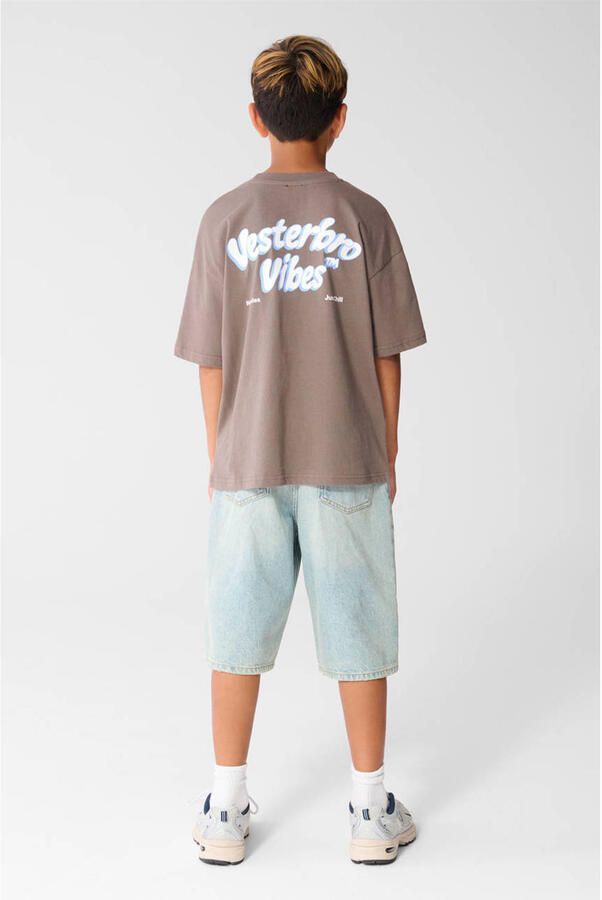 Shoeby T-shirt met backprint bruin - Foto 3