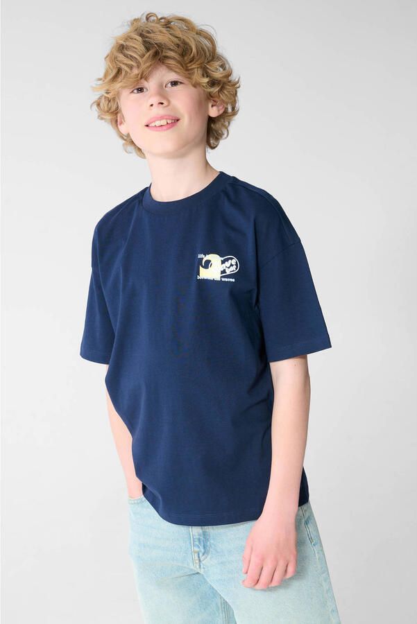 Shoeby T-shirt met backprint donkerblauw