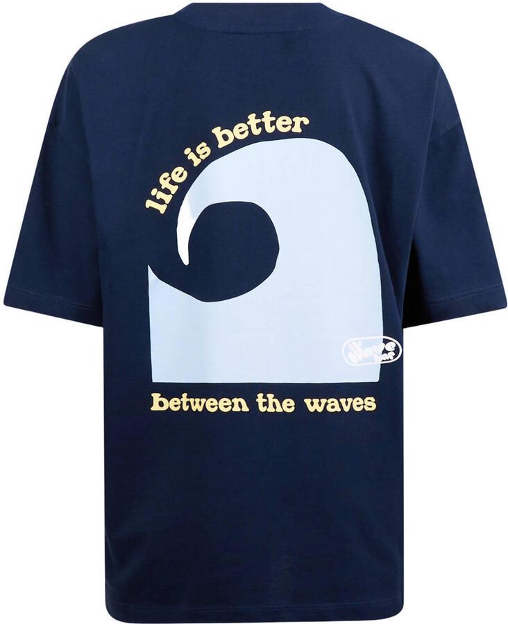 Shoeby T-shirt met backprint donkerblauw - Foto 2