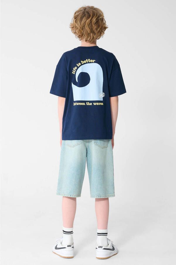 Shoeby T-shirt met backprint donkerblauw - Foto 3