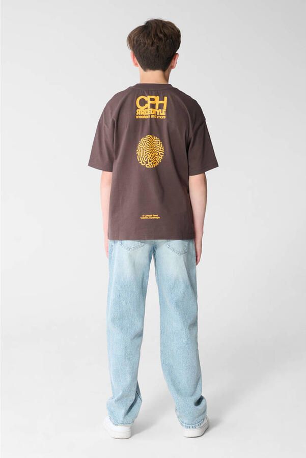 Shoeby T-shirt met backprint donkerbruin - Foto 2