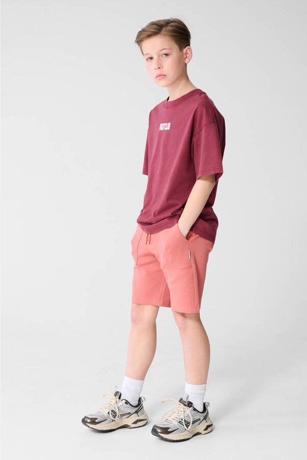 Shoeby T-shirt met backprint donkerrood - Foto 2
