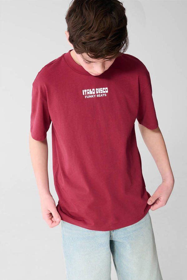 Shoeby T-shirt met backprint donkerrood