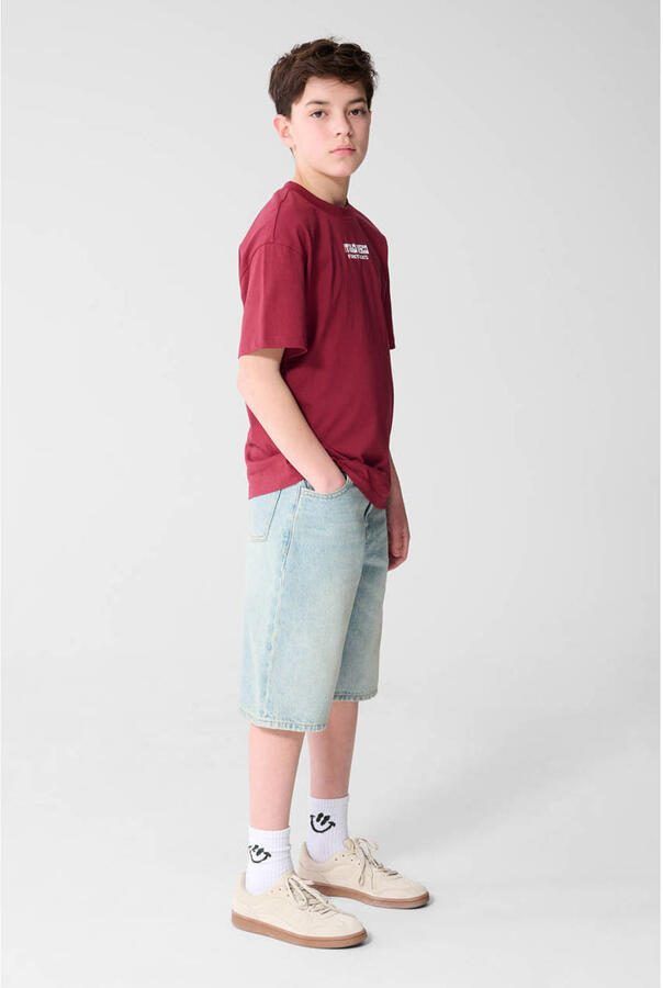 Shoeby T-shirt met backprint donkerrood - Foto 2