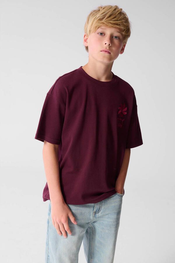 Shoeby T-shirt met backprint donkerrood