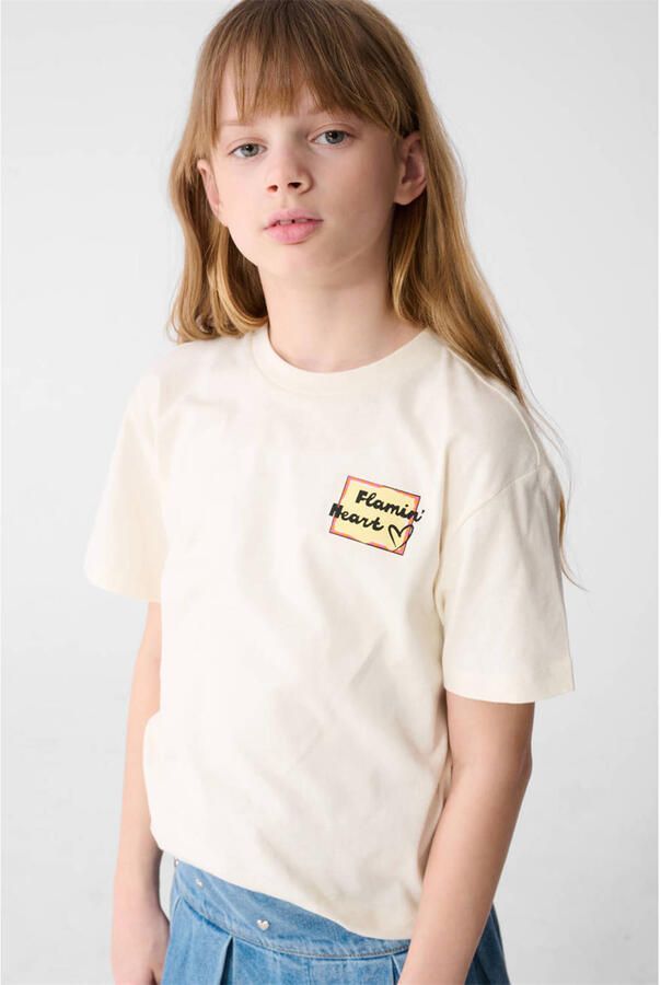 Shoeby T-shirt met backprint ecru
