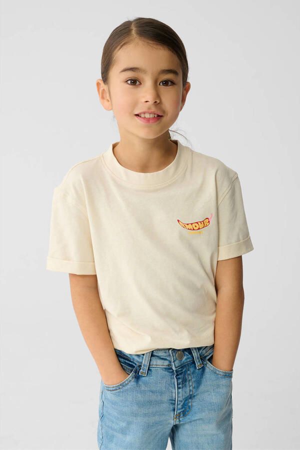 Shoeby T-shirt met backprint ecru
