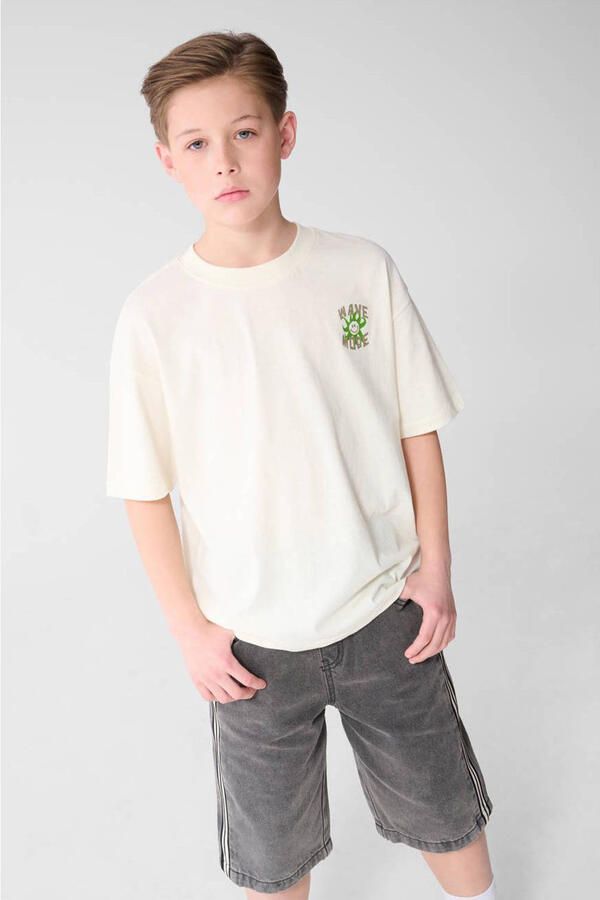 Shoeby T-shirt met backprint ecru