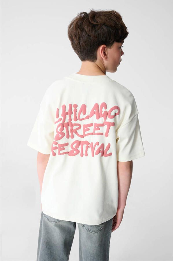Shoeby T-shirt met backprint ecru - Foto 3