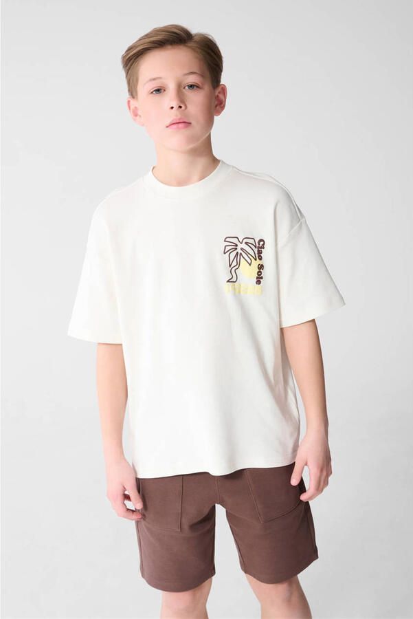 Shoeby T-shirt met backprint ecru