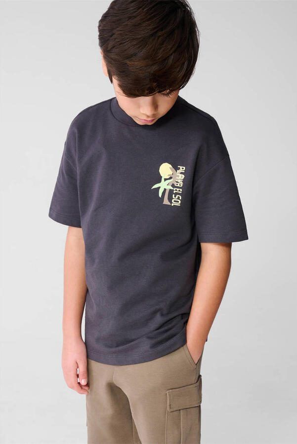 Shoeby T-shirt met backprint grijs