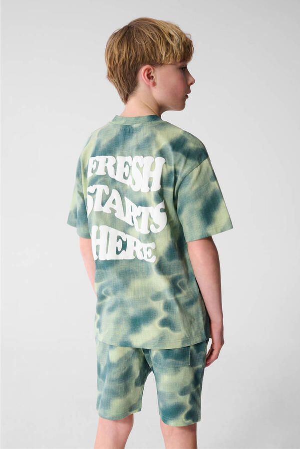Shoeby T-shirt met backprint groen - Foto 2