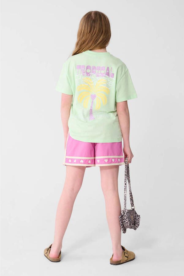 Shoeby T-shirt met backprint groen - Foto 2