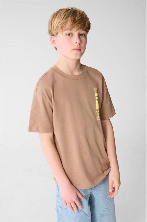 Shoeby T-shirt met backprint lichtbruin