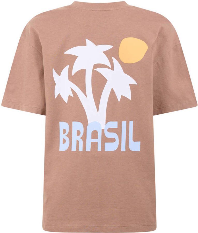 Shoeby T-shirt met backprint lichtbruin - Foto 2