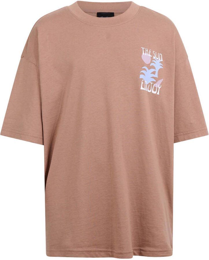 Shoeby T-shirt met backprint lichtbruin