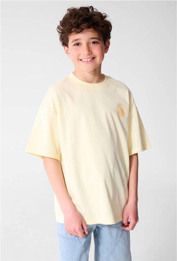 Shoeby T-shirt met backprint lichtgeel