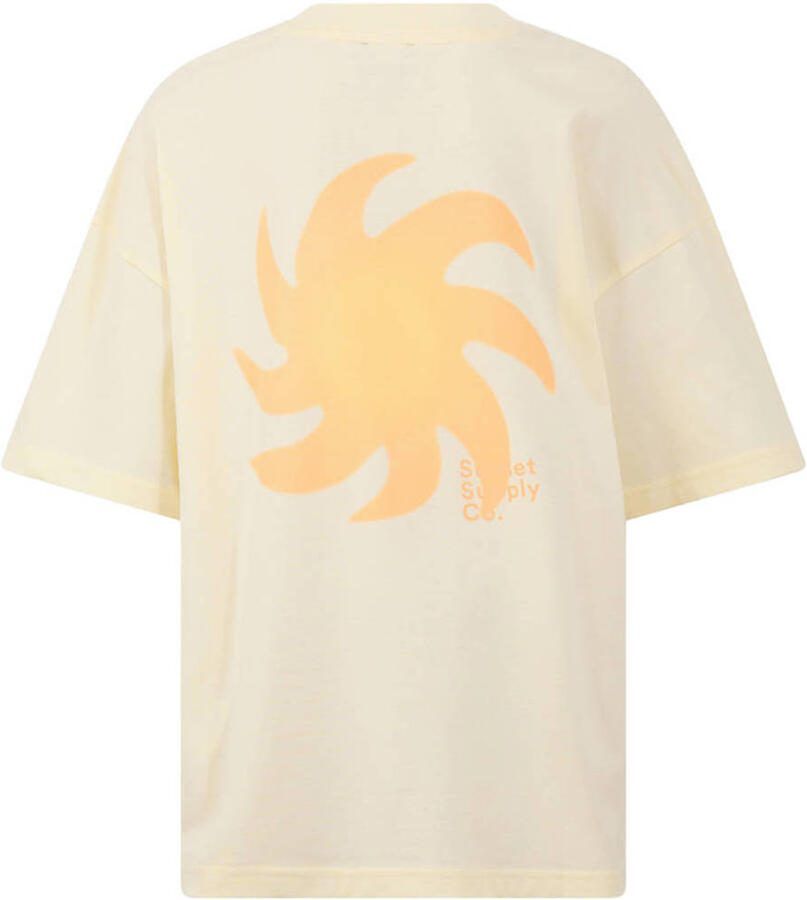 Shoeby T-shirt met backprint lichtgeel - Foto 2