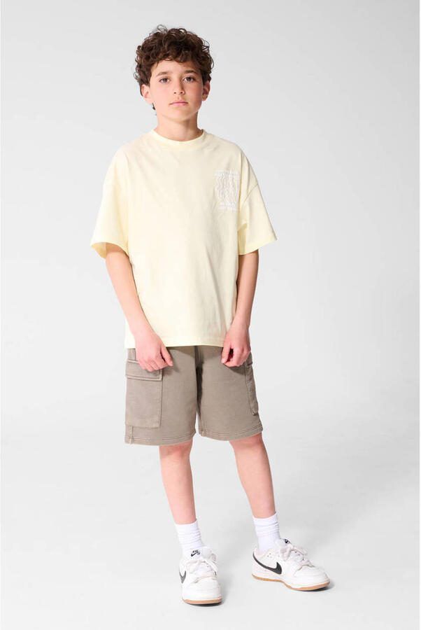 Shoeby T-shirt met backprint lichtgeel