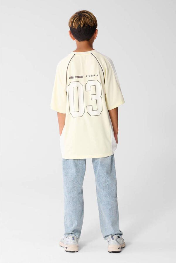 Shoeby T-shirt met backprint lichtgeel - Foto 3