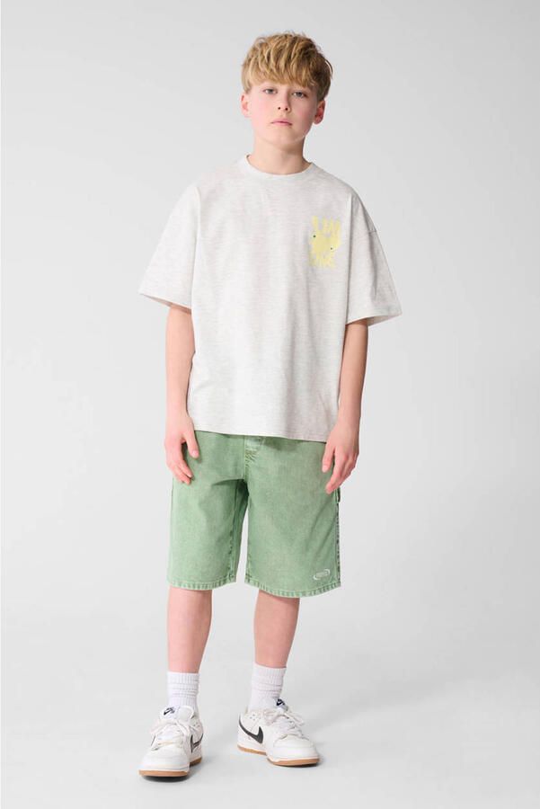 Shoeby T-shirt met backprint lichtgrijs