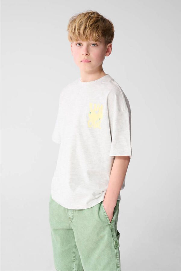 Shoeby T-shirt met backprint lichtgrijs - Foto 3