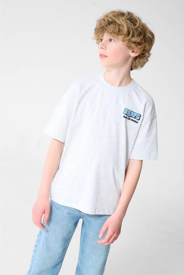 Shoeby T-shirt met backprint lichtgrijs