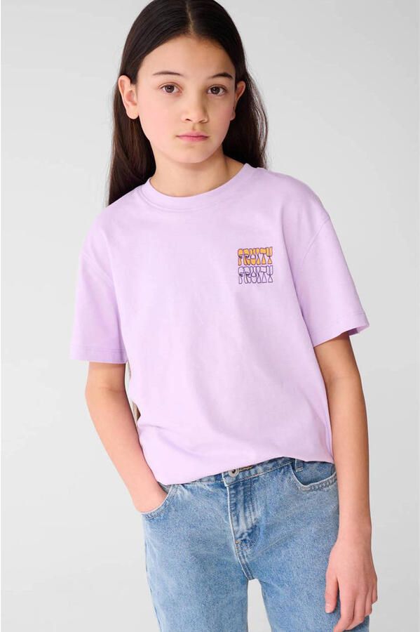 Shoeby T-shirt met backprint lila - Foto 3